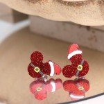 Agriajun Christmas Stud Earrings Set for Women，3 Pairs Cute Fun Small Candy Cane Gloves Snowflake Holiday Xmas Santa Studs Accessories Jewelry Bulk Gift