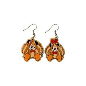Mickey And Minnie Turkey Thanksgiving Earrings