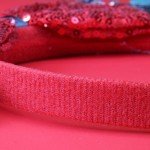 Needzo Light Bulb Christmas Mouse Ears Bow Headband, Sequin Holiday Party Hair Accessories, One Size Fits Most