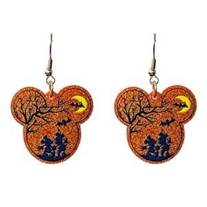 Mickey And Minnie Halloween Creepy Night Mouses Earrings