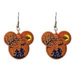 Mickey And Minnie Halloween Creepy Night Mouses Earrings