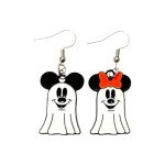 Mickey And Minnie Halloween Ghost Mouse Earrings