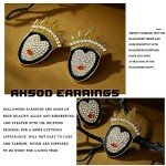 Aksod Sparkly Halloween Earrings Rhinestone Queen Figure Dripping Oil Studs Crystal Enamel Fun Holiday Costume Party Holiday Earrings Jewelry for Women (Queen)