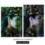 Aksod Sparkly Halloween Earrings Rhinestone Queen Figure Dripping Oil Studs Crystal Enamel Fun Holiday Costume Party Holiday Earrings Jewelry for Women (Queen)