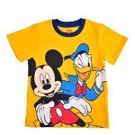 Disney Mickey and Friends Boy’s T-Shirt and Joggers Set for Toddler and Little Kids – Blue/Yellow