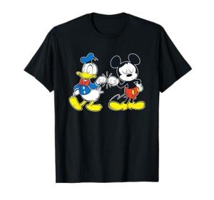Disney Mickey Mouse and Donald Duck Best Friends Outline T-Shirt