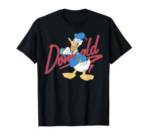 Disney Mickey And Friends Donald Duck Signature Portrait T-Shirt