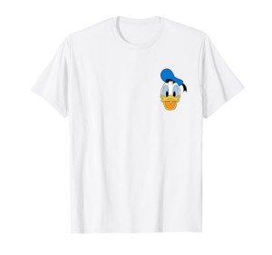 Disney Mickey And Friends Donald Duck Face Small Pocket Logo T-Shirt
