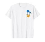 Disney Mickey And Friends Donald Duck Face Small Pocket Logo T-Shirt