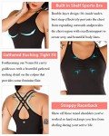 RUNNING GIRL Yoga Tank Tops for Women Built in Shelf Bra B/C Cups Strappy Back Activewear Workout Compression Tops (BX2366 Black.CN:L,US:M)