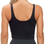 Women’s Longline Sports Bra Wirefree Padded Medium Support Yoga Bras Gym Running Workout Tank Tops (Black, 3X-Large)