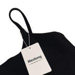 Meslong Women's Strappy Stretch Sports Bra Longline Yoga Tank Top Fitness Bra Workout Camisole Crop Tops for Teen Girl(Black,Small)