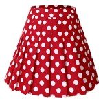 Hoerev Red White Polka Dot Mini Plaid Pleated Skater Tennis School Uniform Skirt with Lining Shorts,US 4