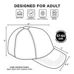 Disney Men's Baseball Cap, Mickey Mouse Adjustable Hat for Adult, White, One Size