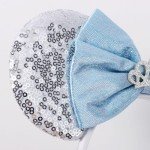 UNSPAZ Mouse Ears Headband, Princess Ears for Women Adult Kids, Sequin Headband Park Ears Trips Party Cosplay Costumes Accessories