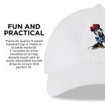 Disney Women's Baseball Cap, Minnie Mouse Adjustable Hat for Adult, White, One Size