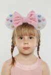 WW-WONDERFULWORLD Mouse Ears Headbands With Cute Mouse Heads and Exquisite Pearls Decoration, Soft Flannel Ears & Bow, for Costume Cosplay Party; TGBF