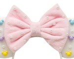 WW-WONDERFULWORLD Mouse Ears Headbands With Cute Mouse Heads and Exquisite Pearls Decoration, Soft Flannel Ears & Bow, for Costume Cosplay Party; TGBF