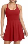 Easy Peezy Athletic Tennis Dresses for Women with Built in Shorts Bra Pockets - for Golf Workout Exercise