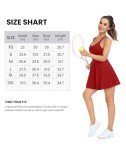 Easy Peezy Athletic Tennis Dresses for Women with Built in Shorts Bra Pockets - for Golf Workout Exercise