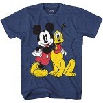 Mickey Mouse & Pluto Vintage Graphic Tee for Adults