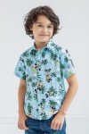 Disney Mickey Mouse Toddler Boys Hawaiian Button Down Dress Shirt 4T