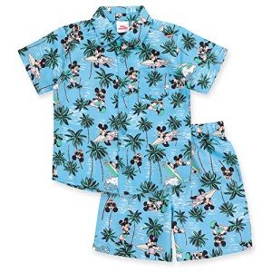 Disney Mickey Mouse Hawaiian Shirt and Shorts Set