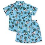 Disney Mickey Mouse Hawaiian Shirt and Shorts Set