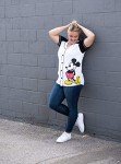 Mickey Mouse Women's Plus Size Jersey Shirt