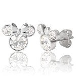 Minnie Mouse April Birthstone Stud Earrings for Women