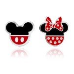 Mickey & Minnie 90th Anniversary Silver Earrings