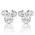 Minnie Mouse April Birthstone Stud Earrings for Women