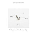 Cute Mouse Stud Sterling Silver Earrings for Kids