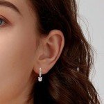 Disney Mouse Huggie Hoop Earrings in Sterling Silver