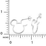 Mickey Mouse Sterling Silver Hoop Earrings