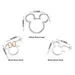 Mickey Mouse Sterling Silver Hoop Earrings