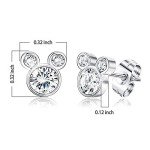 Disney Mouse-Shaped Sterling Silver Stud Earrings