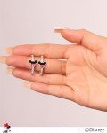 Silver Mickey Mouse Hoop Earrings with Cubic Zirconia