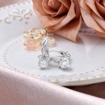 Disney Mouse Huggie Hoop Earrings in Sterling Silver
