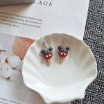 Cute Mouse Ice Cream Dangle Earrings for Women