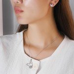 Disney Mickey Mouse Silver Plated Earrings and Necklace