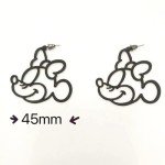 Disney-Inspired Silver Plated Mouse Drop Earrings