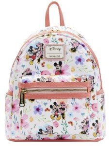 Mickey and Minnie Floral Mini Backpack by Loungefly