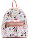 Mickey and Minnie Floral Mini Backpack by Loungefly