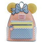 Minnie Pastel Color Block Dots Backpack by Loungefly