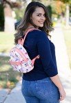 Mickey and Minnie Floral Mini Backpack by Loungefly