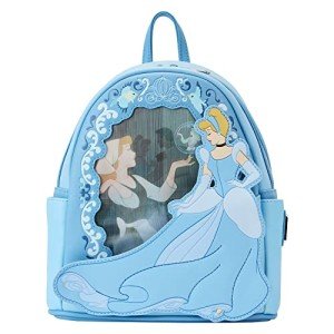 Loungefly Disney Cinderella Lenticular Princess Series Womens Double Strap Shoulder Bag Purse