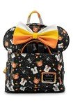 Loungefly Disney Mickey and Minnie Spooky Mice Adult Womens Double Strap Shoulder Bag Purse with Ears Headband