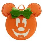 Loungefly Disney Glow FACE Minnie Pumpkin Mini Backpack