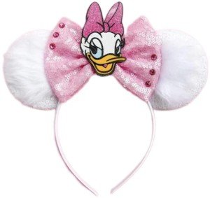 CLGIFT Minnie Ears: Daisy-Inspired Designs - Silver Purple Lavender and Classic Red Sequin
